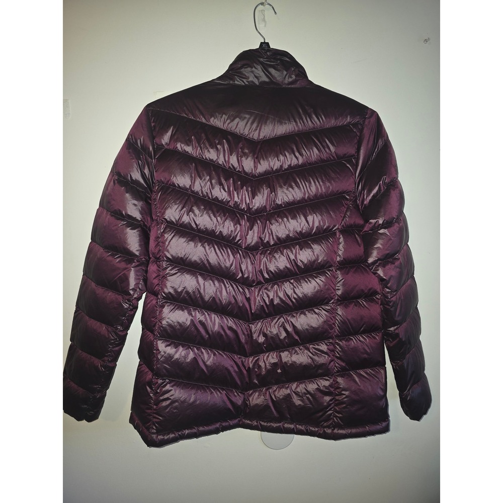 Eddie Bauer Womens Packable Down Jacket 650 Fill Puffer Plum Purple Large - Picture 6 of 7